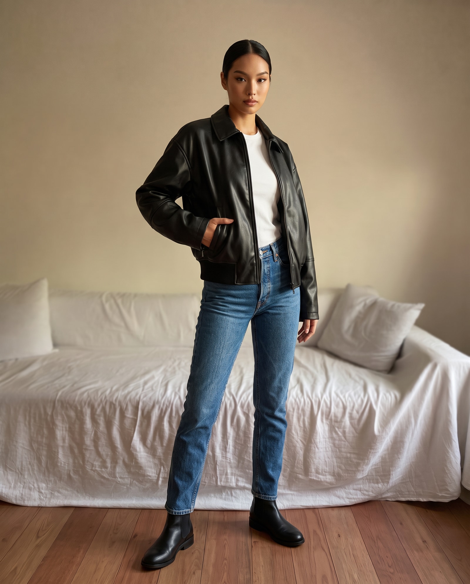 Nordstrom Faux Leather Bomber Jacket (Women) | Nordstrom
