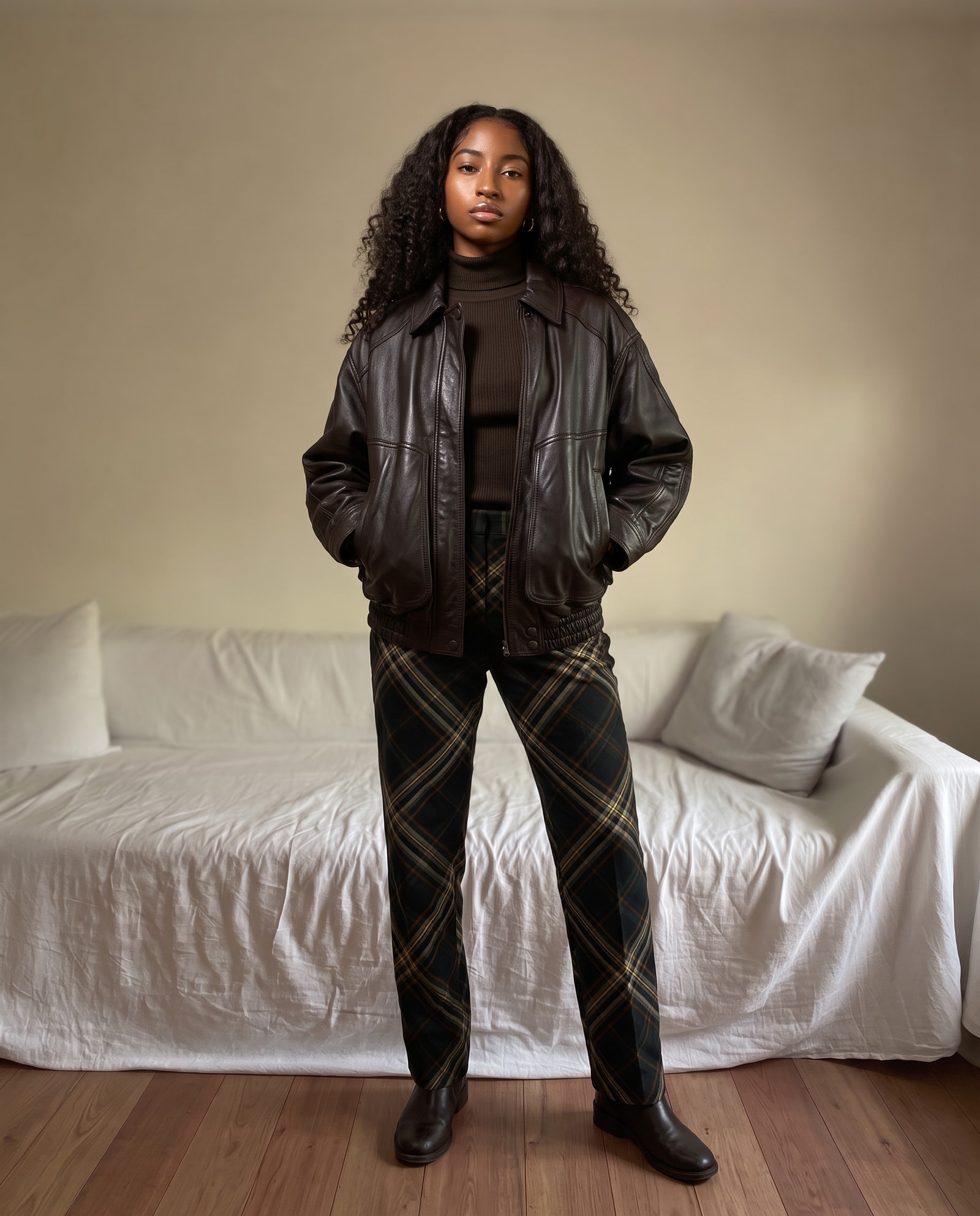 Nordstrom London Oversize Leather Jacket (Women) | Nordstrom